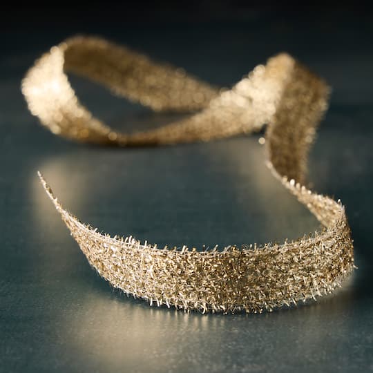 5/8" x 5yd. Gold Metallic Ribbon by Celebrate It® Classic